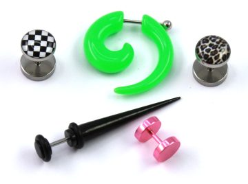 FAKE PLUGS FAKE TUNNELS Shop buy CHEATER EARRINGS now