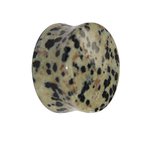 Stone Ear Plug - Dalmatian Stone - 4 mm