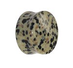 Stone Ear Plug - Dalmatian Stone - 6 mm