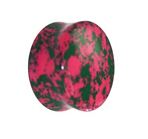 Stone Ear Plug - Marble - Pink-Green - 12 mm