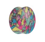 Stone Ear Plug - Marble - Colorful - 6 mm