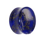 Stone Ear Plug - Marble - Blue-Gold - 18 mm