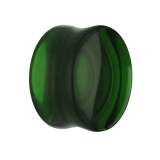 Glass Ear Plug - Green - 10 mm