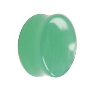 Glass Ear Plug - Light Green - 6 mm