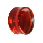Glass Ear Plug - Orange - 5 mm