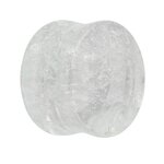 Glass Ear Plug - Marble - White - 3 mm