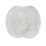 Glass Ear Plug - Marble - White - 20 mm