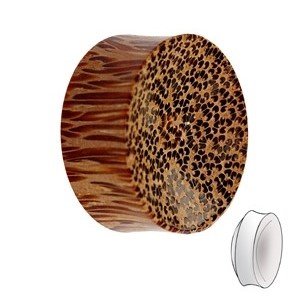 Wood Ear Plug - Palm Wood - Light - 3 mm