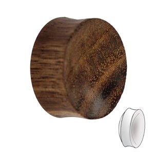 Wood Ear Plug - Tulipwood - 3 mm
