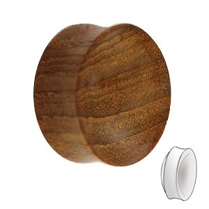 Wood Ear Plug - Teakwood - 18 mm
