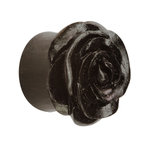 Shape Ear Plug - Wood - Rose - Black - 22 mm