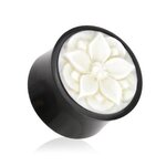Horn Ear Plug - Bloom - White - 10 mm