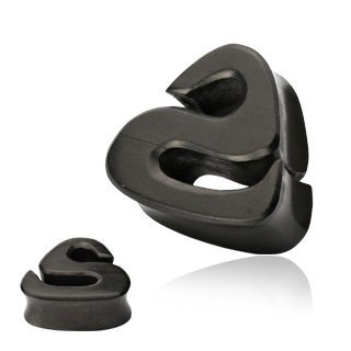 Wood Ear Plug - S-Shape - Triangle - 16 mm