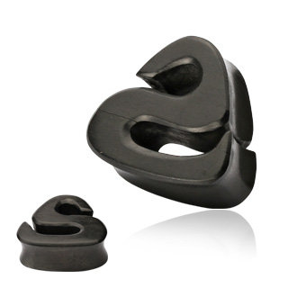 Wood Ear Plug - S-Shape - Triangle - 19 mm