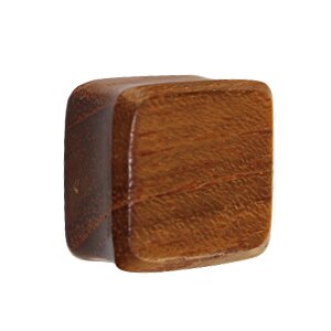 Wood Ear Plug - Square - Teakwood - 16 mm