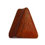 Wood Ear Plug - Triangle - Redwood - 16 mm