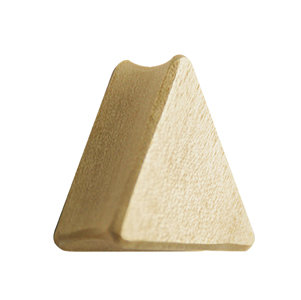 Wood Ear Plug - Triangle - Crocodile Wood - 8 mm