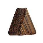 Wood Ear Plug - Triangle - Palm Wood - Dark - 16 mm