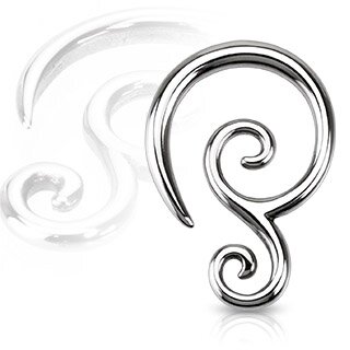 Spiral Taper - Steel - Silver - Ornament - 1.6 mm