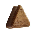 Wood Ear Plug - Triangle - Teakwood - 5 mm