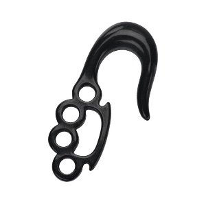 Circular Claw - Acrylic - Brass Knuckle - Black - 8 mm