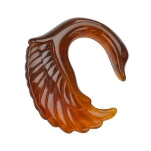 Circular Claw - Acrylic - Swan - Amber - 10 mm