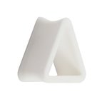 Flesh Tunnel - Acrylic - Triangle - White - 8 mm