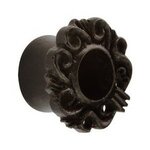 Wood Flesh Tunnel - Black - Ornament - 12 mm