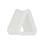 Silicone Triangle Flesh Tunnel - White - 8 mm