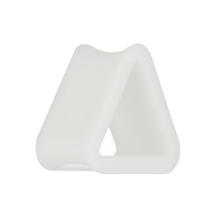 Silicone Triangle Flesh Tunnel - White - 16 mm