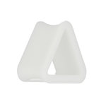 Silicone Triangle Flesh Tunnel - White - 16 mm