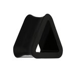 Silicone Triangle Flesh Tunnel - Black - 14 mm