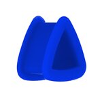 Silicone Triangle Flesh Tunnel - Blue - 16 mm