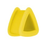 Silicone Triangle Flesh Tunnel - Yellow - 16 mm
