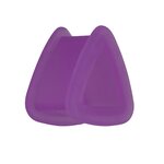Silicone Triangle Flesh Tunnel - Purple - 16 mm
