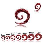 Spiral Taper - Glitter- Red - 12 mm