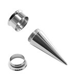 Flesh Tunnel - Expander - 2 in 1 - Steel - 3 mm