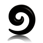 Spiral Taper - Acrylic - Black - 6 mm