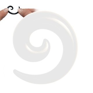 Spiral Taper - Silicone - White - 3 mm