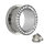 Flesh Tunnel - Silver - Crystal - Clear - Expoxy Cover -  12 mm