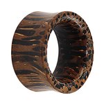 Wood Flesh Tunnel - Palm Wood - Dark - 3 mm
