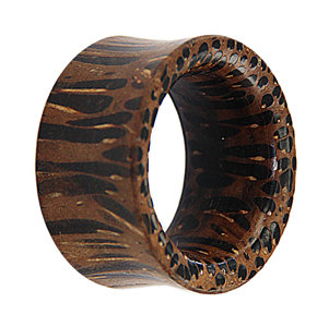 Wood Flesh Tunnel - Palm Wood - Dark - 5 mm