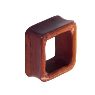 Flesh Tunnel - Square - Saba Wood - 12 mm