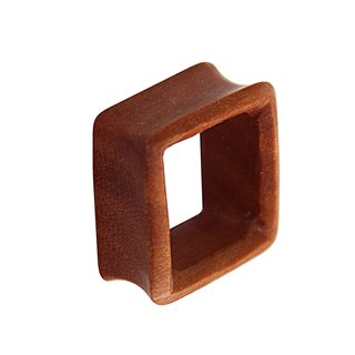 Flesh Tunnel - Square - Redwood - 16 mm