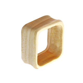 Flesh Tunnel - Square - Crocodile Wood - 16 mm