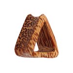 Wood Flesh Tunnel - Triangle - Palm Wood - Light - 6 mm