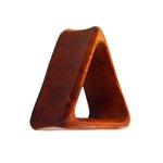 Wood Flesh Tunnel - Triangle - Redwood - 12 mm