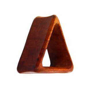 Wood Flesh Tunnel - Triangle - Redwood - 16 mm