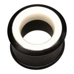 Wood Flesh Tunnel - Black-White - 6 mm