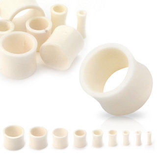 Horn Flesh Tunnel - White - 30 mm